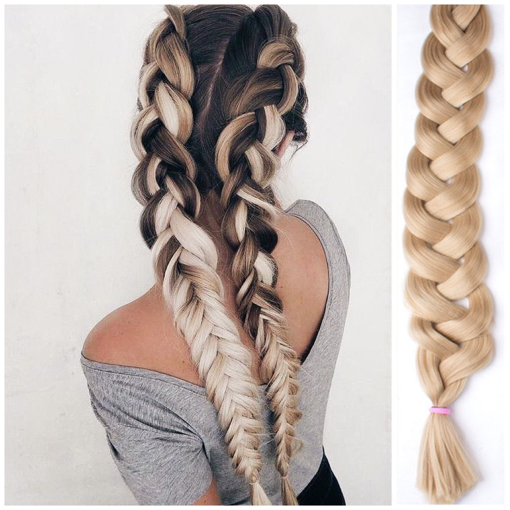 Extensii par sintetic pentru impletituri, Zola®, 60 cm, blonde Extensii par sintetic pentru impletituri, Zola®, 60 cm, blonde